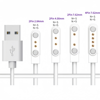 Câble de charge magnétique USB 2.0 en cuivre pur, 2 broches 2,5/2,84/4,00/7,62 mm, 4 broches 7,62 mm, pour montre connectée - Vente en gros usine