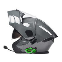 Casque Moto Modulaire DOT en Promotion avec Double Visière, Casque Relevable avec Bluetooth et Gants – Ensemble Trois Pièces pour Cyclisme – Direct Usine