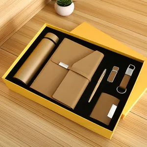 New novedades products 2023 corporate gifts custom logo a5 pu leather notebook gift set promotional gift items