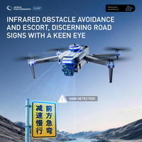 P51 Long Range FPV Drone 1080P HD Camera 5G WiFi Transmission Brushless GSP Foldable RC Drone for Aerial Photography and Outdoor