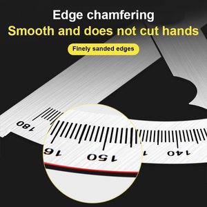 Goniometro a dito con righello di misurazione rotante a 180 gradi in acciaio inossidabile goniometro con righello goniometro ad angolo - Product Image 4