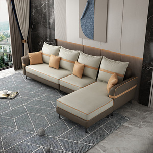 Divano reclinabile in stile giapponese moderno set di <span class=keywords><strong>divani</strong></span> componibili in morbida pelle per la Reception a casa rilassanti mobili in tessuto per vivere - Product Image 3