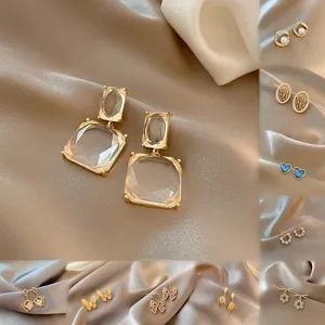 Gold Unique Earrings For Women Light Luxury Niche Design Earrings Cool New 2024 Explosive Earrings