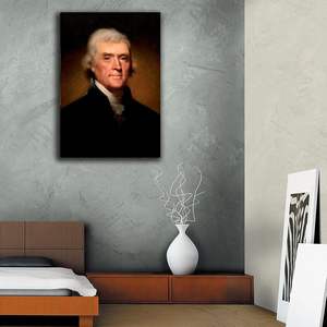 Thomas Jefferson Custom ritratto presidenziale dipinti su tela e arti murali decorazioni per la casa <span class=keywords><strong>storico</strong></span> muro <span class=keywords><strong>arte</strong></span> - Product Image 6