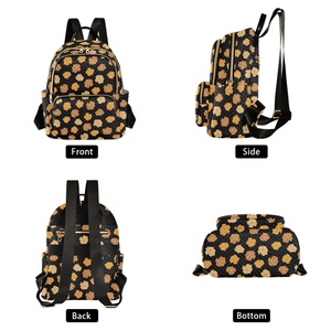 Hawaiian Puakenikeni Flower Desgin Quilt Polyester Girls Junior School Bags Aloha <b>Small</b> Custom Student <b>Backpack</b> With Logo - Product Image 2