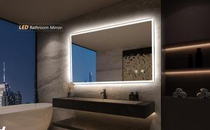 Funzioni personalizzate di fabbrica moderno <span class=keywords><strong>retroilluminazione</strong></span> a parete specchio illuminato bagno Dimmer Hotel Vanity Led specchio 36 inx36in - Product Image 5