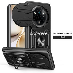 Lichicase Fenêtre Coulissante Lentille Protection Invisible Fente Pour Carte Antichoc Pare-chocs Cas pour Realme P4 P4 Pro Armor Couverture Arrière - Product Image 2