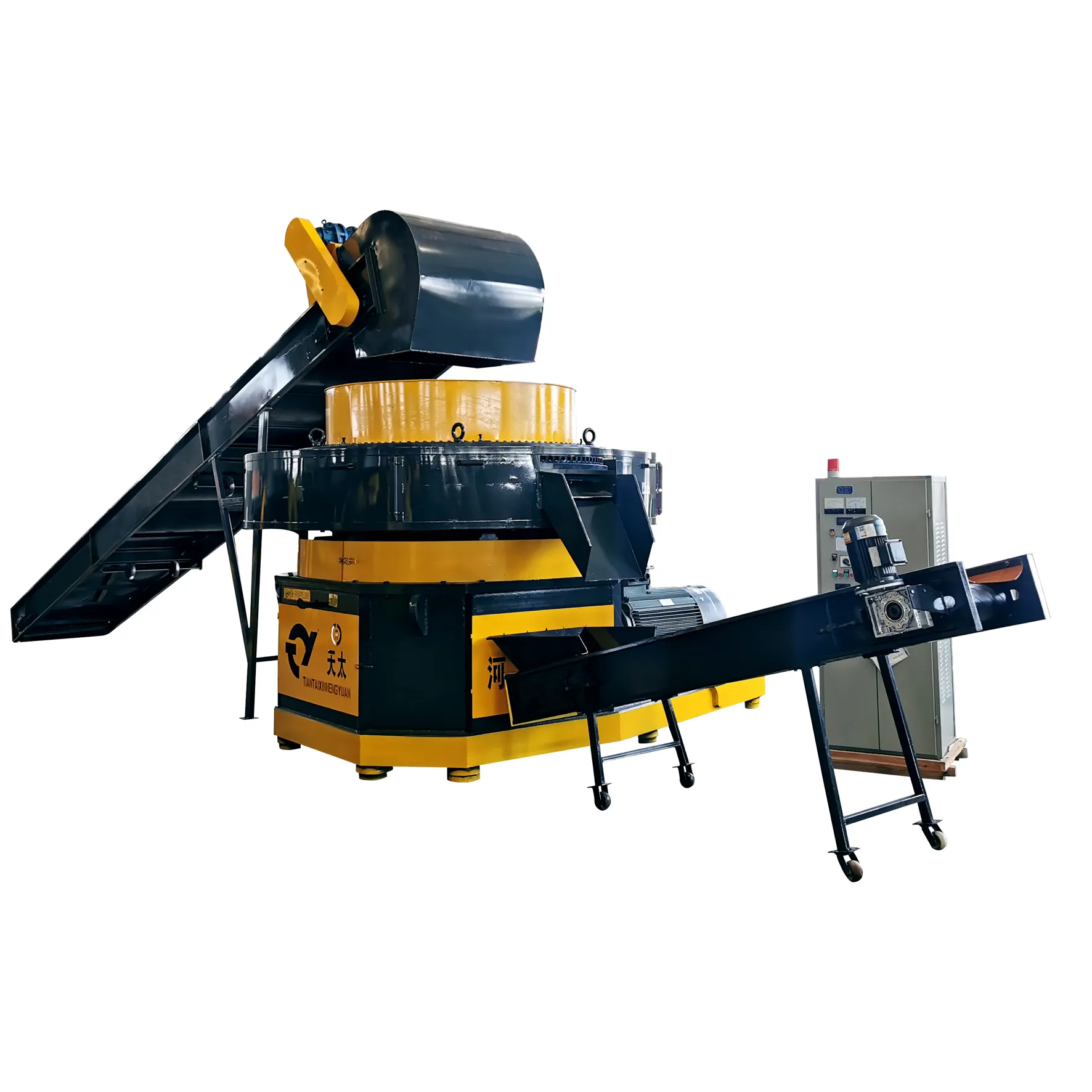 Eucalyptus bark briquetting machine Leather Waste Briquette Machine Reducer type press machine