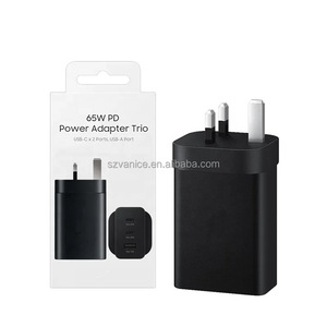 Adaptateur secteur PD 65W original à 3 broches UK, <span class=keywords><strong>Trio</strong></span> 3 ports, 65W USB-C, charge rapide super rapide, chargeur <span class=keywords><strong>de</strong></span> type C pour Samsung EP-T6530 - Product Image 2