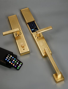 Antique Look Brass Lối Vào Cửa Thông Minh Khóa Vân Tay Kỹ Thuật Số Mật Khẩu Thẻ Đồng Giả Mạo Cổ Điển Đám Mây Cổ Điển Lưu Trữ Dữ Liệu - Product Image 3