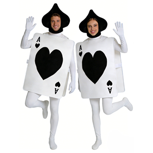 Juego de Cartas de Póquer As de Corazón/Picas para Juego de Roles - Disfraz Divertido para Parejas, Fiesta, Halloween - Product Image 2