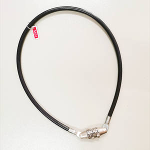 Candado de bicicleta con <span class=keywords><strong>cable</strong></span> combinado de 4 dígitos negro muy fino - Product Image 5