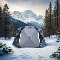 Tente de pêche de sauna isolée par glace chaude d'hiver imperméable extérieure portative