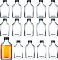 Bouteilles en verre carrées plates transparentes de 200 ml, 350 ml et 500 ml avec bouchon à vis pour vin, liqueur, brandy, tequila, café et jus