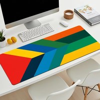 Tapis de souris pour e-sport unisexe, adapté au design color-block tendance, extra large, écologique, imperméable, antidérapant, pour le jeu