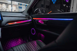 ชุดไฟตกแต่งภายใน LED รุ่นอัพเกรด SJC สำหรับรถยนต์ฮอนด้า <span class=keywords><strong>CRV</strong></span> ปี 2017-2021 รุ่นพวงมาลัยซ้าย/ขวา  ไฟ Ambient สีสันสดใสแบบไดนามิก 64 สี - Product Image 3