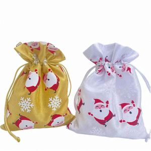 Colorful Durable Polyester Drawstring Jewelry Pouches <b>Christmas</b> <b>Gift</b> Wrapping <b>Bags</b> - Product Image 4