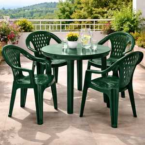 Sedie da Giardino Impilabili in Plastica con Braccioli 57x61.5x79 Cm, Resistenti, Schienale Basso, per Uso Esterno - Product Image 6