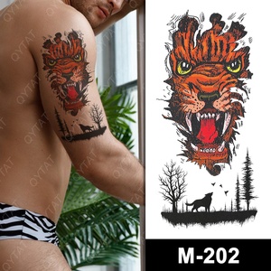 Tatouages temporaires cosmétiques à transfert d'eau, motifs colorés pour hommes et femmes, pour fêtes d'été, vente en gros - Product Image 1