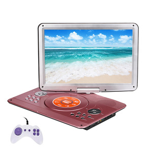 Lecteur DVD portable 16,9 pouces, écran pivotant rechargeable, USB/SD/AV, télécommande et manette de jeu pour les voyages en voiture, les enfants et le divertissement à domicile - Product Image 3