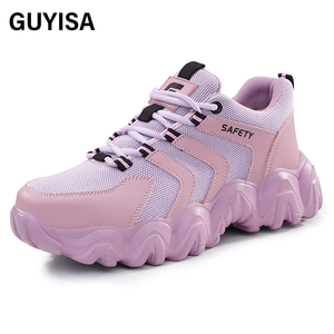 Chaussures <span class=keywords><strong>de</strong></span> sécurité pour femmes GUYISA, nouvelle collection, semelles EVA, série sport rose - Product Image 1