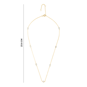 Collier chaîne en topaze bleue dorée avec pierre facettée, maillons dorés, bijoux minimalistes élégants pour femmes - Product Image 5