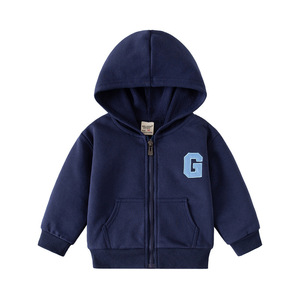 2025 nouveau décontracté enfants <span class=keywords><strong>sweat</strong></span> à capuche garçons couleur Pure en forme de G veste <span class=keywords><strong>bébé</strong></span> fermeture éclair chemise coréen enfants vêtements pour goutte - Product Image 5