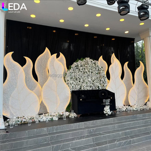ฉากหลังงานแต่งงาน LEDA แบบถอดประกอบได้ โครงเหล็ก ฉากหลังรูปทรงสาหร่ายทะเล ชุดซุ้มไฟ LED - Product Image 2