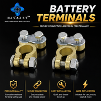 HJYAJZT 12V Bornes de batterie en cuivre à sertir, bornes de batterie à déconnexion rapide, jeu de pinces pour voiture, camion, fourgonnette, camping-car, bateau, 1 paire