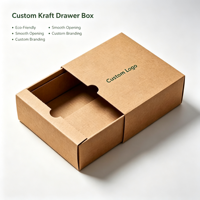 Boîte cadeau kraft personnalisée polyvalente, acceptant les commandes d'échantillons, boîte rigide recyclable pour emballage cadeau multi-usages