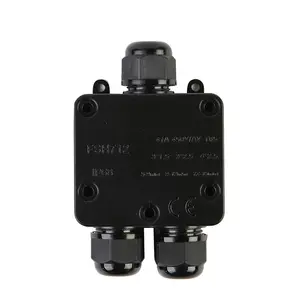 Free sample IP68 waterproof plastic junction box 3 way 3 lines underwater fireproof 4-15mm Cable Enclosure Junction box