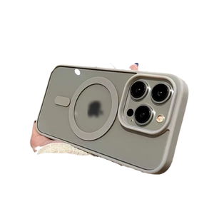 Ốp điện thoại <span class=keywords><strong>iPhone</strong></span> 15 Promax 4G cao cấp, chất liệu silicon từ tính Macron, kèm giá đỡ điện thoại, mặt lưng trong suốt bằng acrylic bảo vệ - Product Image 3