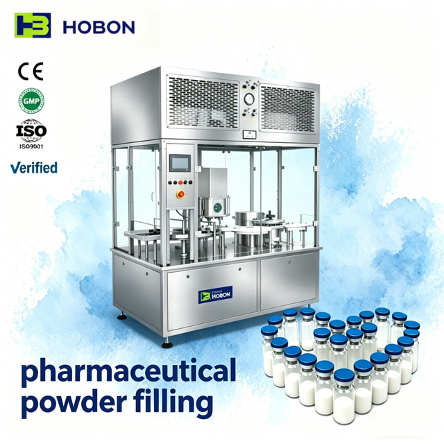 Automatic Lyophilized Powder Vial Filling Sealing Machine GMP Standard High Precision Servo Driven 304 SS Sterile ISO Clean Room