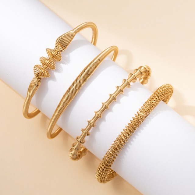 Stainless Steel Twisted Cable Wire Bracelets Adjustable Open Cuff Bangle Bracelet Vintage Jewelry Gift for Women