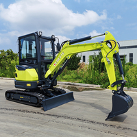 Mini-pelleuse Derette RT25 avec système de changement rapide d'accessoires : brise-roche, tarière, grappin – Excavatrice compacte pour tâches de terrassement polyvalentes