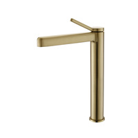 Robinet mitigeur haut de gamme contemporain pour lavabo, en laiton finition bronze, monotrou, à poser sur le comptoir, avec cartouche céramique