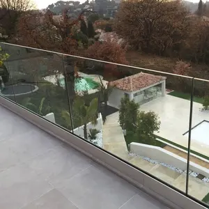 Hot Selling Aluminium U Base Channel Glas balustraden systeme für Balkon decks