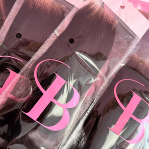 Biểu tượng tùy chỉnh không thấm nước rõ ràng OPP Túi bao bì nhựa bó đóng cửa Tóc Giả lưu trữ treo tự dính trong suốt - Product Image 4