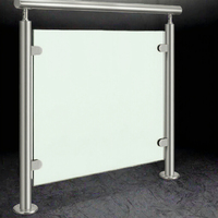 Personnalisé 304 acier inoxydable verre garde-corps sans cadre verre piscine clôture laminé verre de sécurité main courante balcon escalier