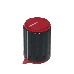 Plastic Knob Plastic Knob 2004-4 Red Pointer With Black Body For Shaft Hole 6mm Rotary Knob