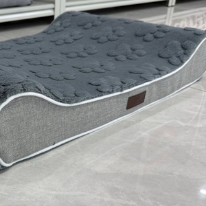 ETRIP PET Vente en gros Lit orthopédique de luxe pour chien, lit pour chien lavable gris avec fond antidérapant, lits pour animaux de compagnie - Product Image 6