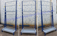 Présentoir de garniture de carreaux de céramique à bord décoratif sur pied pour magasin de détail