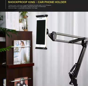 Supporto da Terra Pieghevole in Acciaio per Tablet e Telefono, Regolabile 135cm-175cm, Rotazione a 360°, per Live Streaming - Product Image 4