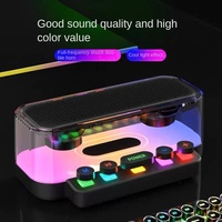 Hongxing Z6 haut-parleur filaire LED RGB couleur lumière Piano clé jeu aucun sens retard 5W batterie