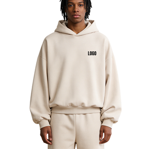 Sudadera con Capucha para Hombre de Algodón Grueso de 500 Gsm de Alta Calidad al por Mayor, Modelo TKAN576, Sudadera con Capucha Corta y Holgada de Corte Cuadrado Personalizada para Hombre - Product Image 1