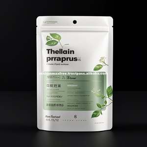 Pochette de support à double zip-lock de qualité alimentaire avec impression personnalisée, fond plat, odeur, étanche à l'humidité, pour le café, les aliments pour animaux domestiques, le chewing-gum - Product Image 1