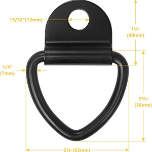 Crochet de remorquage type D noir 7 mm sans vis pour camion, conteneur, contrôle du fret - Product Image 4