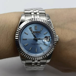 Reloj Mecánico de Lujo con Caja de Acero Inoxidable NH35, 36mm/39mm, Cristal de Zafiro con Diseño de Dientes de Perro, Luminoso - Product Image 6