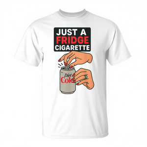 Camiseta con diseño gráfico de una caja de cigarrillos y una lata de Coca-Cola Light, unisex, talla adulta - Product Image 2