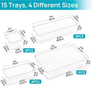 Clear PS Eco-Friendly Bedroom <b>Makeup</b> Mini Drawer Storage Trays Kitchen Bathroom Clothing Organizer - Product Image 3